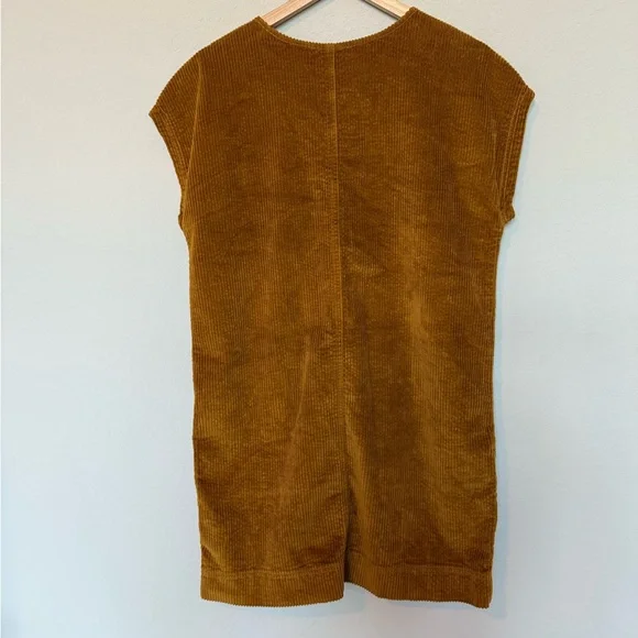 NWT Madewell Oversized Corduroy Button-Accent Mini Dress - Picture 9 of 13
